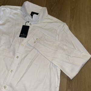 Daniel Hechter Men's Classic LS Oxford Button Down Shirt White Medium NEW